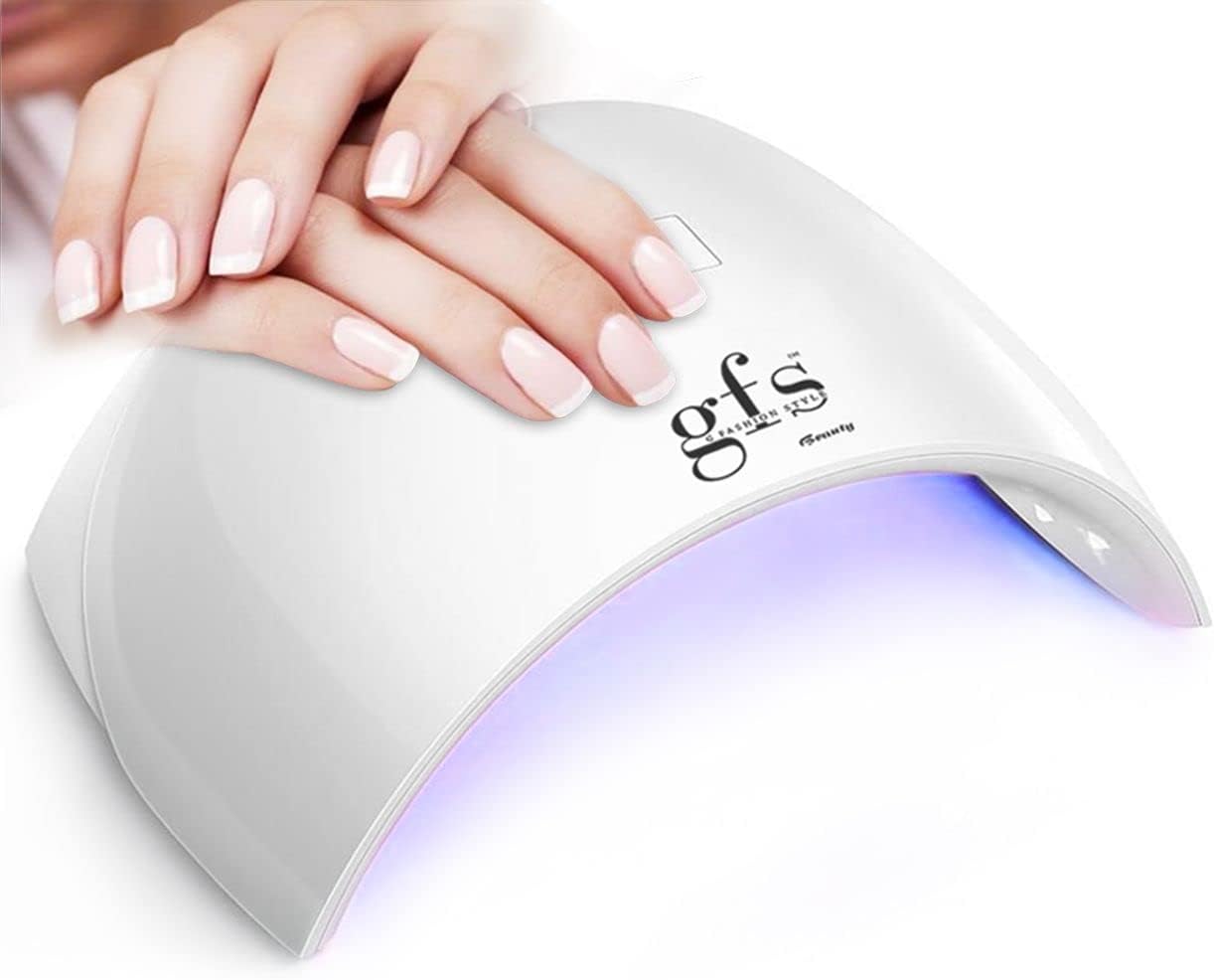 UV LED Nail Lamp, Gel UV Light Nail Dryer for Gel Nail Polish Curing Lamp, 2 Timers, Smart in/Out Sensor, with Dual Light Source, Portable, Easy to use, White LED, Color White,