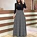 Dresses That Hide Belly Fat Long Sleeve Polka Dot Maxi Empire Waist Long Dress Spring Fashion 2024 Casual Summer Beach Sun Boho Plus Size Dresses Clothes Outfits Vestidos Casuales para Mujer Black M