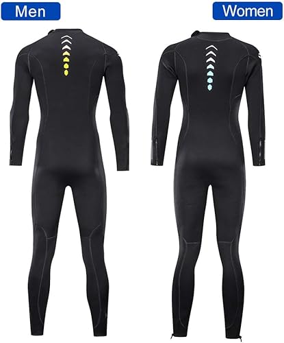 Miniatura 4 de ZCCO Traje de neopreno ultra elástico de 0.118 pulgadas (0.118 in) con cremallera frontal, traje de buceo de cuerpo completo, una pieza para hombre,