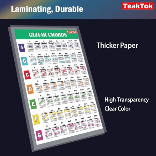 guitar chord chart poster for beginner and portable a4 laminated chords guitar