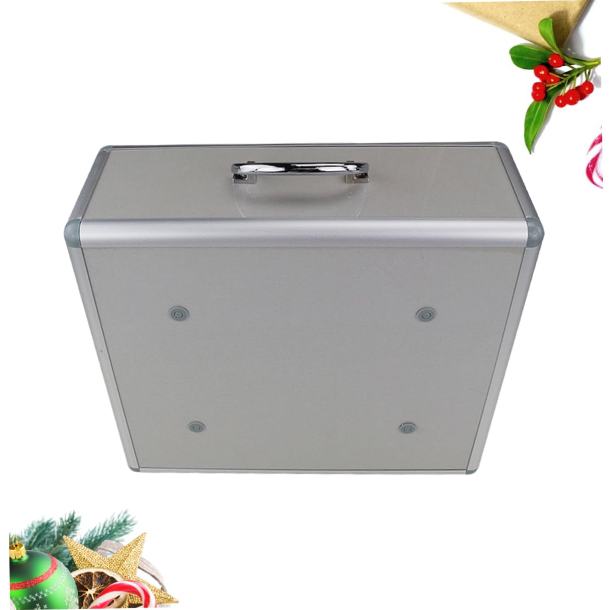 Botiquín de Primeros Auxilios Portátil de Aleación de Aluminio Plata | Tres Compartimentos, Diseño Tapa, para Uso en Casa y Exterior, Apto para Niños, Cierre Bloqueable