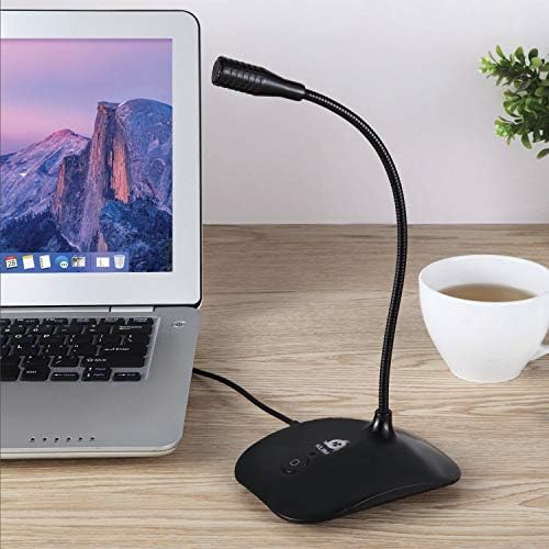 KLIM Talk - Tabletop USB Microphone for PC and Mac - Compatible with any Computer - Professional Desktop Microphone - High Definition Audio - New 2021 Version - Black