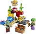 LEGO Minecraft The Coral Reef Toy Building Set 21164 Pretend Play Minecraft Toy with Alex, Puffer Fish and Zombie Figures, Ideal Gift for Kids Who Love Minecraft, Boys & Girls Age 7+ Years Old
