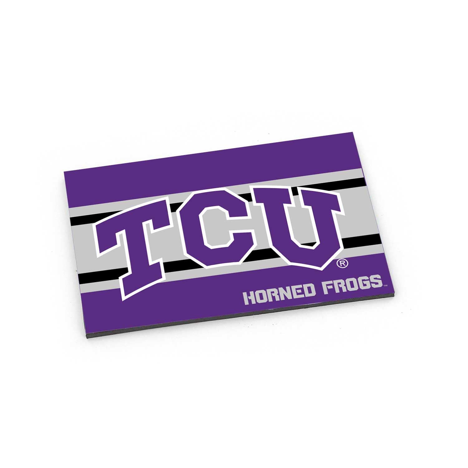 Grenouilles cornues TCU aimant rayé NCAA Aminco parfait pour le bureau