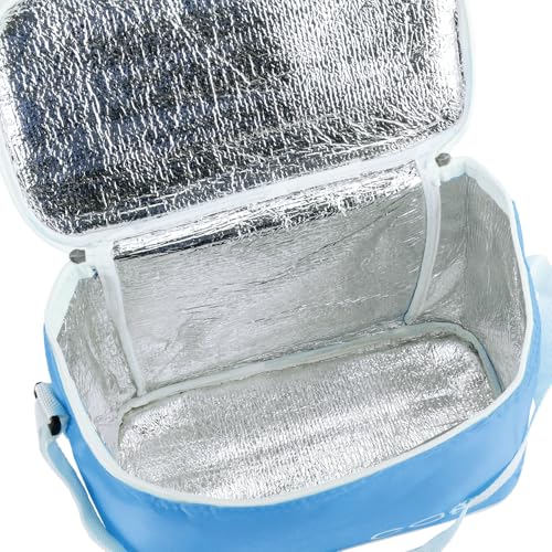 com-four® Kühltasche 8 L - Faltbare Thermo-Kühlbox - leichte Isoliertasche für Camping & Outdoor mit Schultergurt - sommerliche Picknicktasche mit Reißverschluss 3