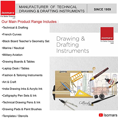 Image of Isomars Mechanical Drafting Pencil 0.5mm with Built-in Sharpener & 10 Free Leads | Technical Drawing Pencil for Sketching, Drafting, Engineering, Architecture, Design & Writing