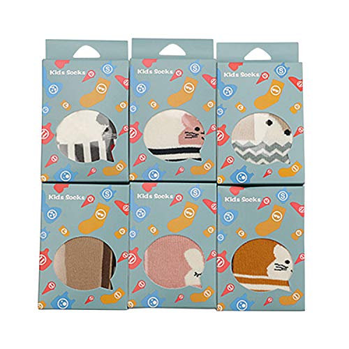 6 Pairs Toddler Non Skid Knee High Boot Socks for Boys Girls 0-4T Cute Stockings4
