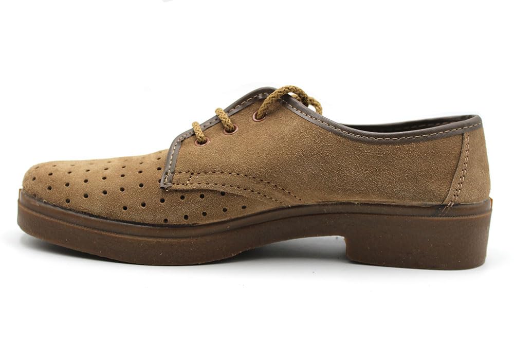 SEGARRA - Zapato de Trabajo para el Campo, de Piel, Suela de Goma,tacón,Calada,Orificios, para: Hombre