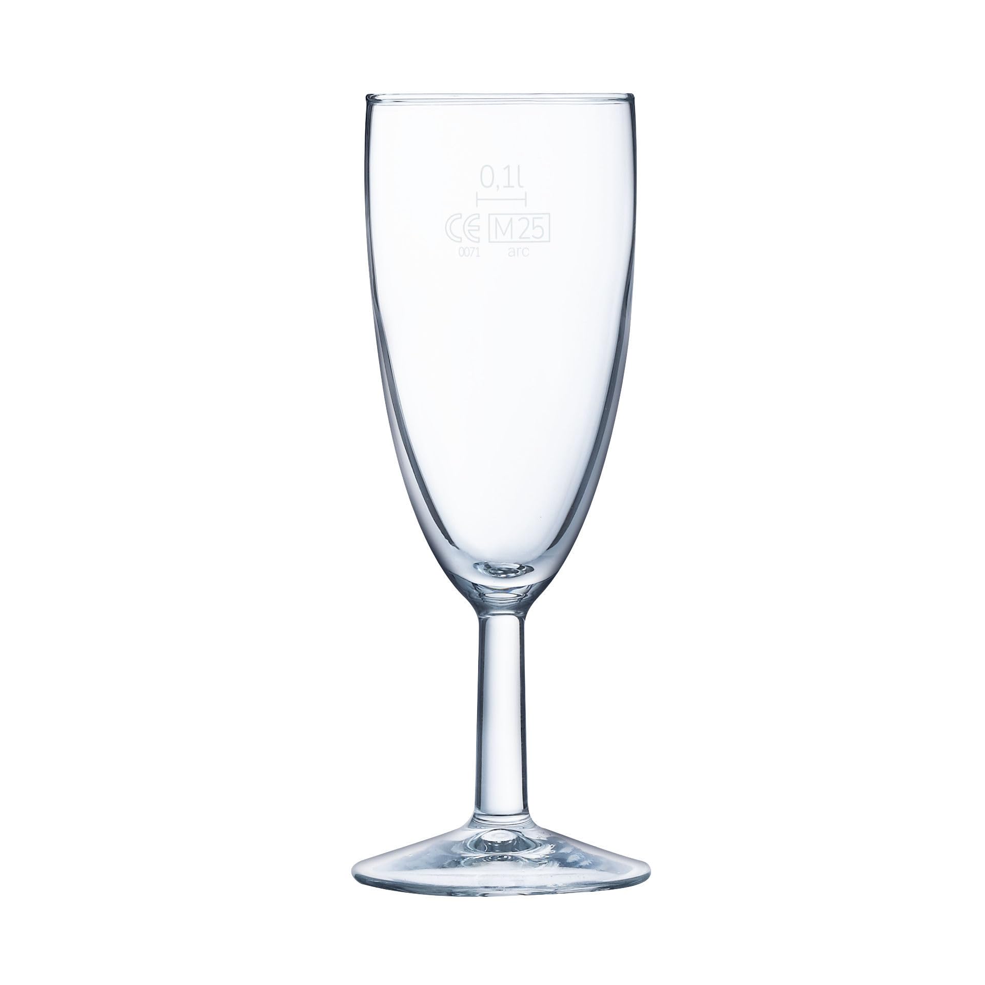 Bicchieri Di Champagne Flute Color Champagne Prosecco Party Occhiali Vetro 0,1 Reims 14, 5cl - Linea riempimento in caso di 100ml, 24 Stück