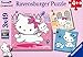 Produktbild Ravensburger 09422 - Hello Kitty, Charming Kitty und ihr bester Freund Puzzle, 3 x 49 Teile