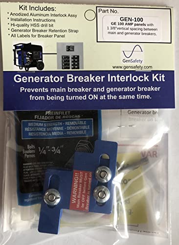 GenSafety Generator Breaker Panel Interlock Kit for GE 100 Amp Panel