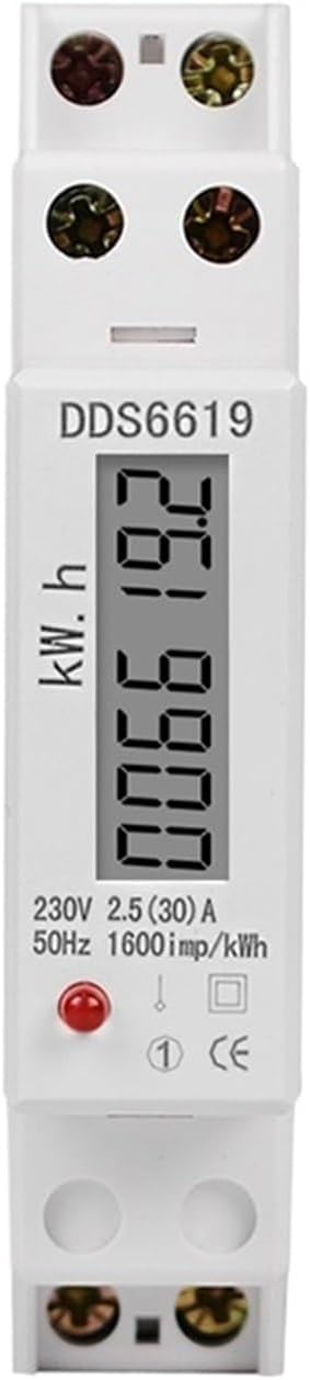 DDS6619-002 Rail-mounted Single-phase Energy Meter 230VAC 30A/60A(Analog 60A)