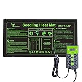 Hyindoor ヒートマット植物 デジタル表示 サーモスタット付き 温度調節 園芸発芽マット 育苗マット 育苗器 (27*54)
