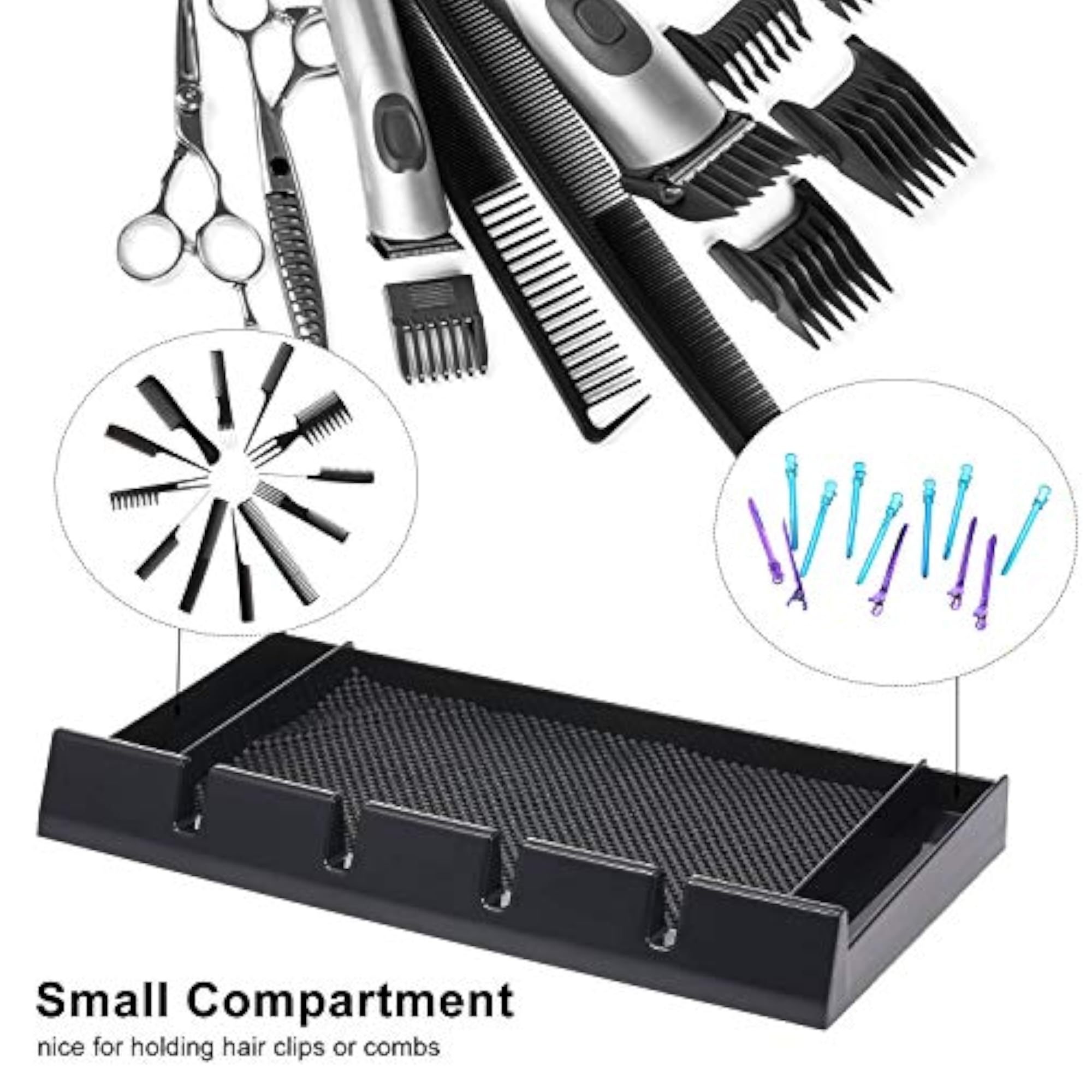 Hair Clipper Holder Tray for Salon Organiser, Plastic Design