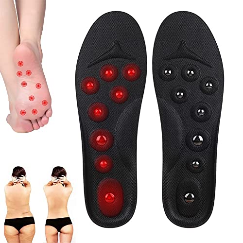 DYK&NX Massage Magnetische Abnehmen Einlegesohle, Akupressur Atmungsaktiv Schuheinlagen, Mehrere Effekte, Einfach zu Schneiden, Erweiterbarkeit lindert Füße Schmerzlinderung (Size : S 25.7cm (35-40)) Cover