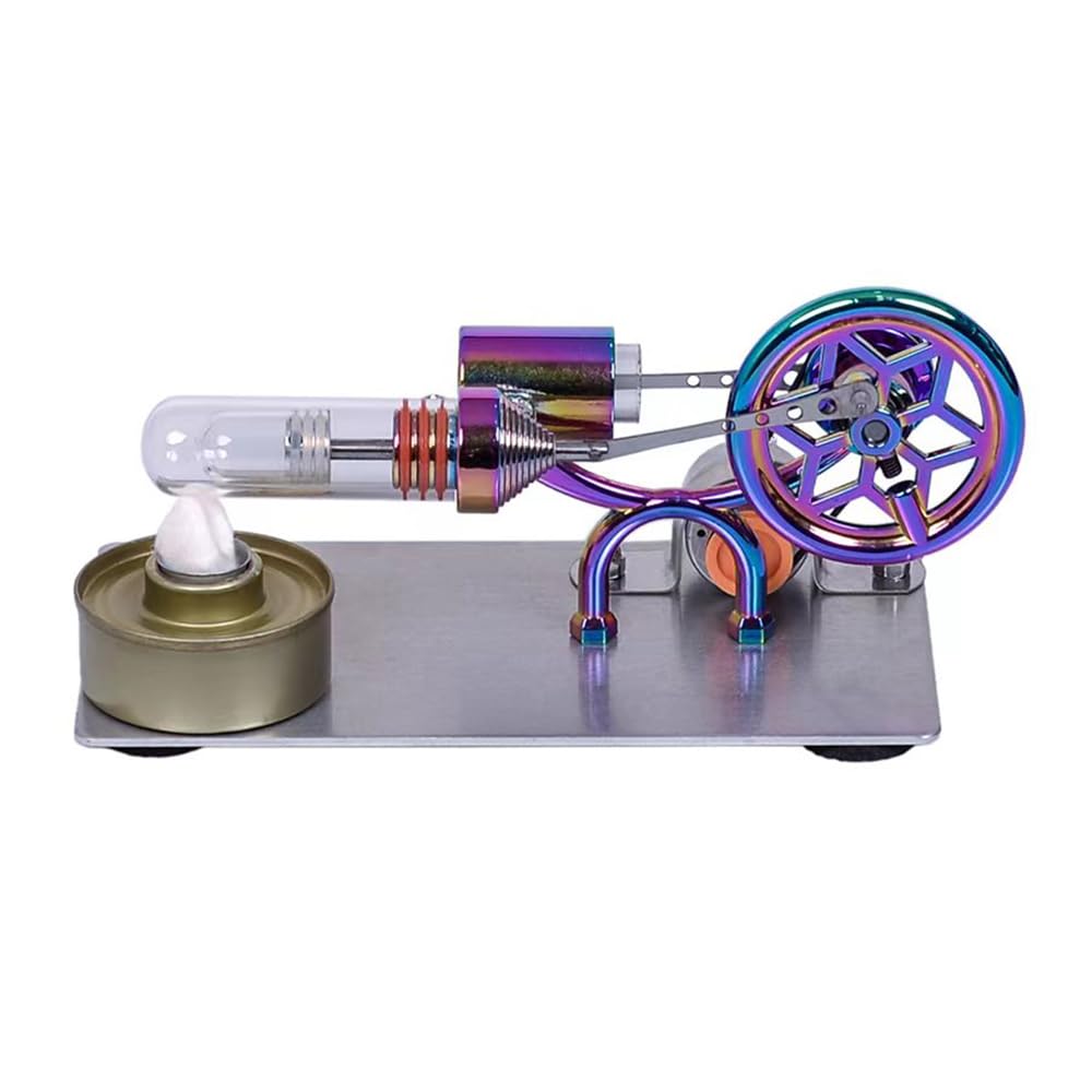 Bisofice K211 Modello di Motore Stirling Bassa Temperatura, Modello di Calore del Vapore, per Presentazione di Classe, per insegnanti, adulti e bambini, argento