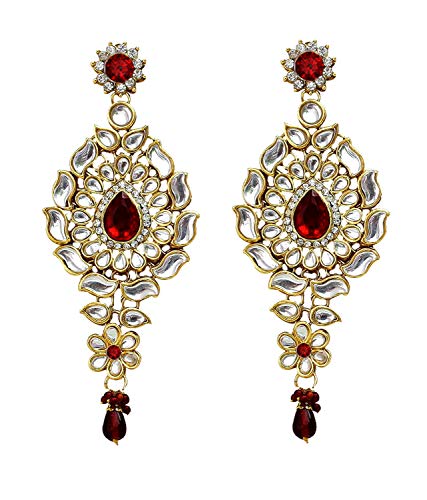 Image of Lucky Jewellery Designer Gold Plated Dulhan Bridal Jewelry Set 8 Pcs. for Girls & Women (3600-WZK-PARENT)