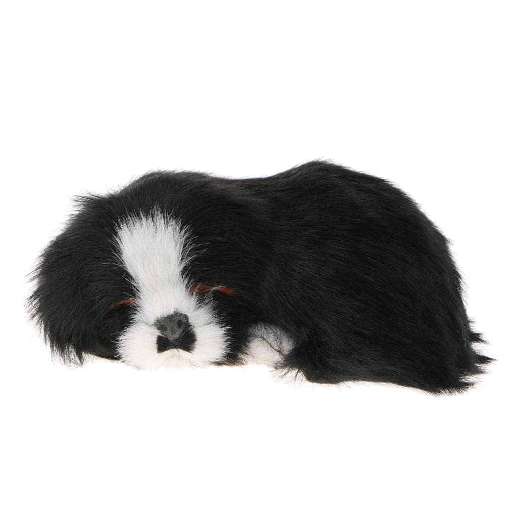 CALANDIS 2Xsimulation Sleeping Napping Lifelike Plush Dog Puppy Collectable Toy Black | Statues & Lawn Ornaments | Garden Dacor| Yard, Garden & Outdoor Living | Home & Garden-image-34