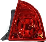 Evan-Fischer Tail Light Assembly Compatible with 2008-2012 Chevrolet Malibu Outer Hybrid/LS/LT Models Passenger Side
