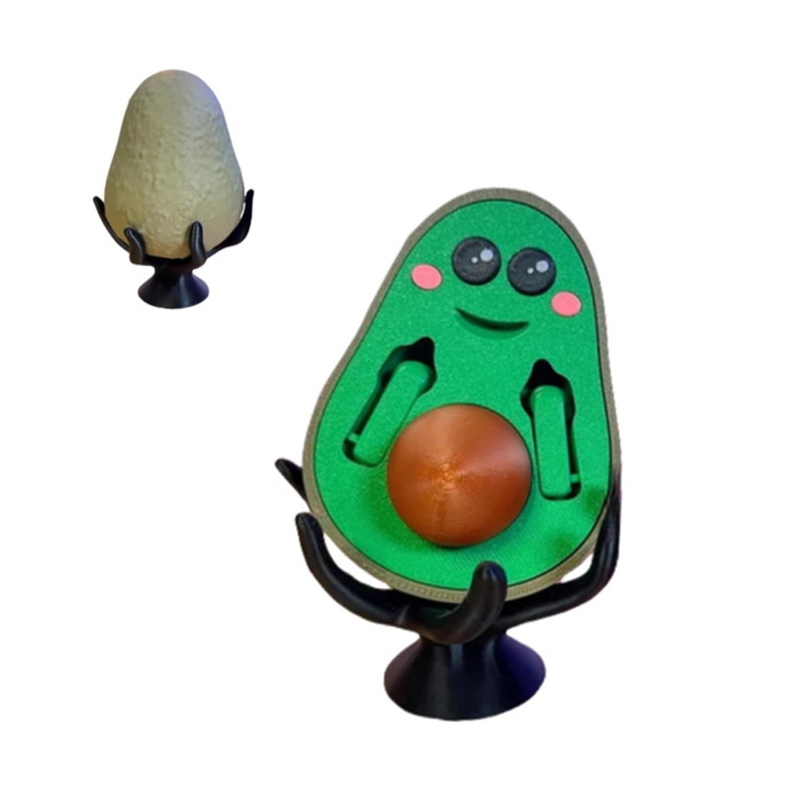Tiuyii 3D Printed Avocado Statue with Stand - Avocado Giving You The Middle Finger - Bad Avocado Desktop Decor Funny Gift for Housewarming Thanksgiving Christmas