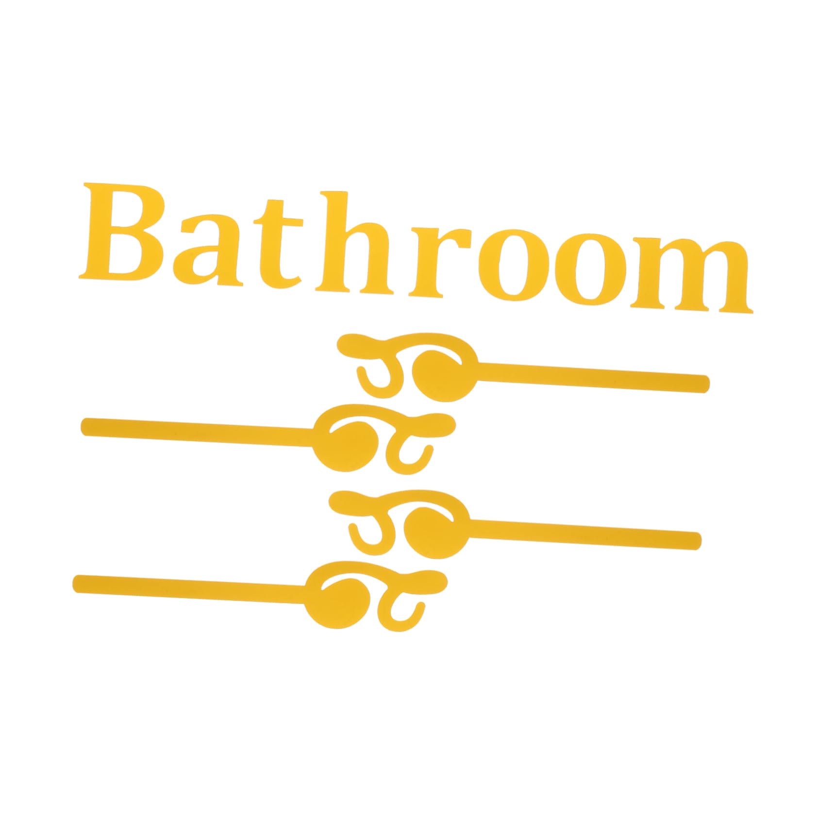 KICHOUSE 1set Wall Sticker Bathroom Sign Stylish Adhesive Door Decal for Home Hotel Unique Design Easy to Clean for Bathrooms Toilets