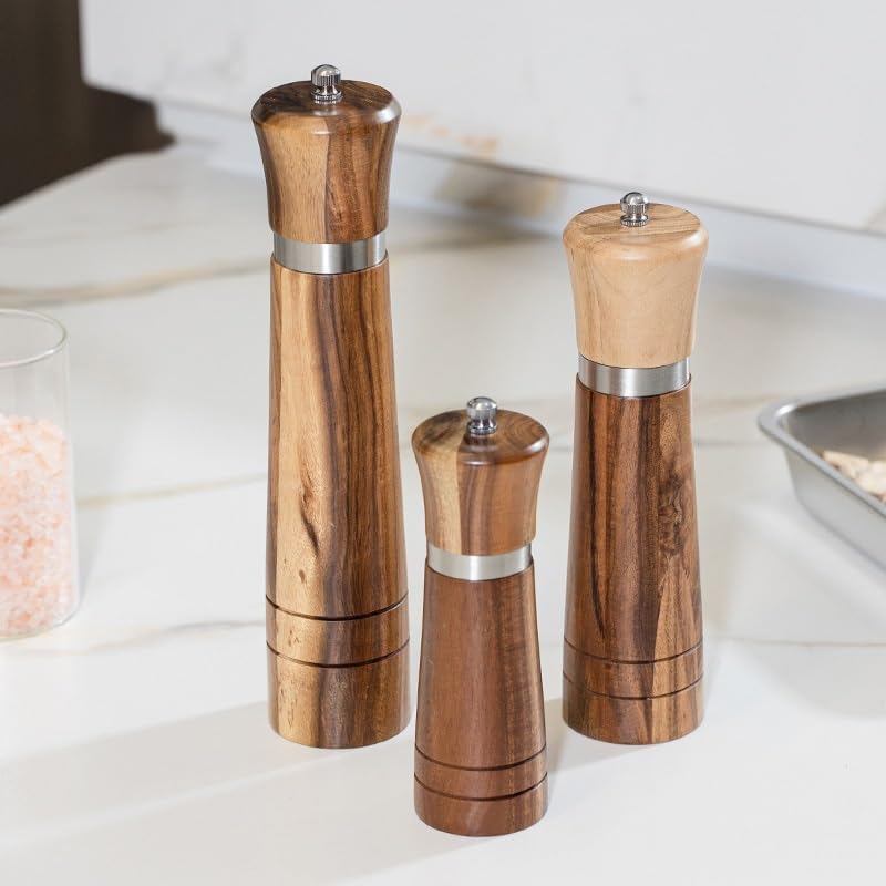 ペッパーミルまたはソルトミルペッパーグラインダー 家庭用キッチン調味料ジャー 海塩粒コショウ粉砕ボトル、ホームキッチン、レストランキ