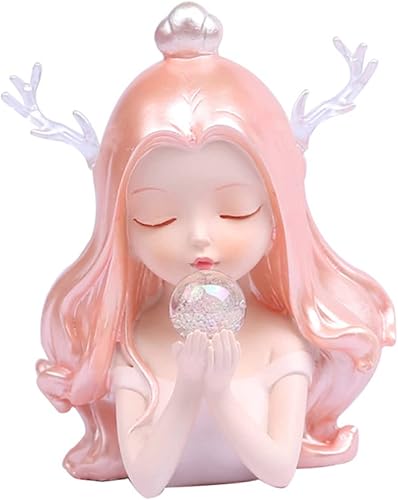 Toddmomy Adorno de niña del océano, decoración de princesa, decoración de sirena, modelo, estatua, niña, escultura, sirena, retrato, estatuilla,