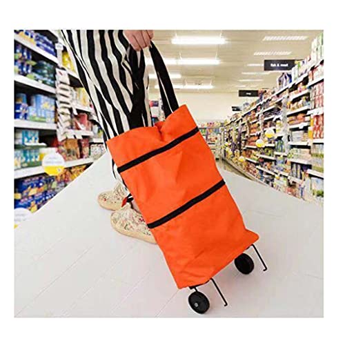 XSWLYY einkaufstrolley wasserdichte Faltbare Einkaufstasche Oxford Tuch Kann handzähnisch Einkaufswagen für… – Bild 6