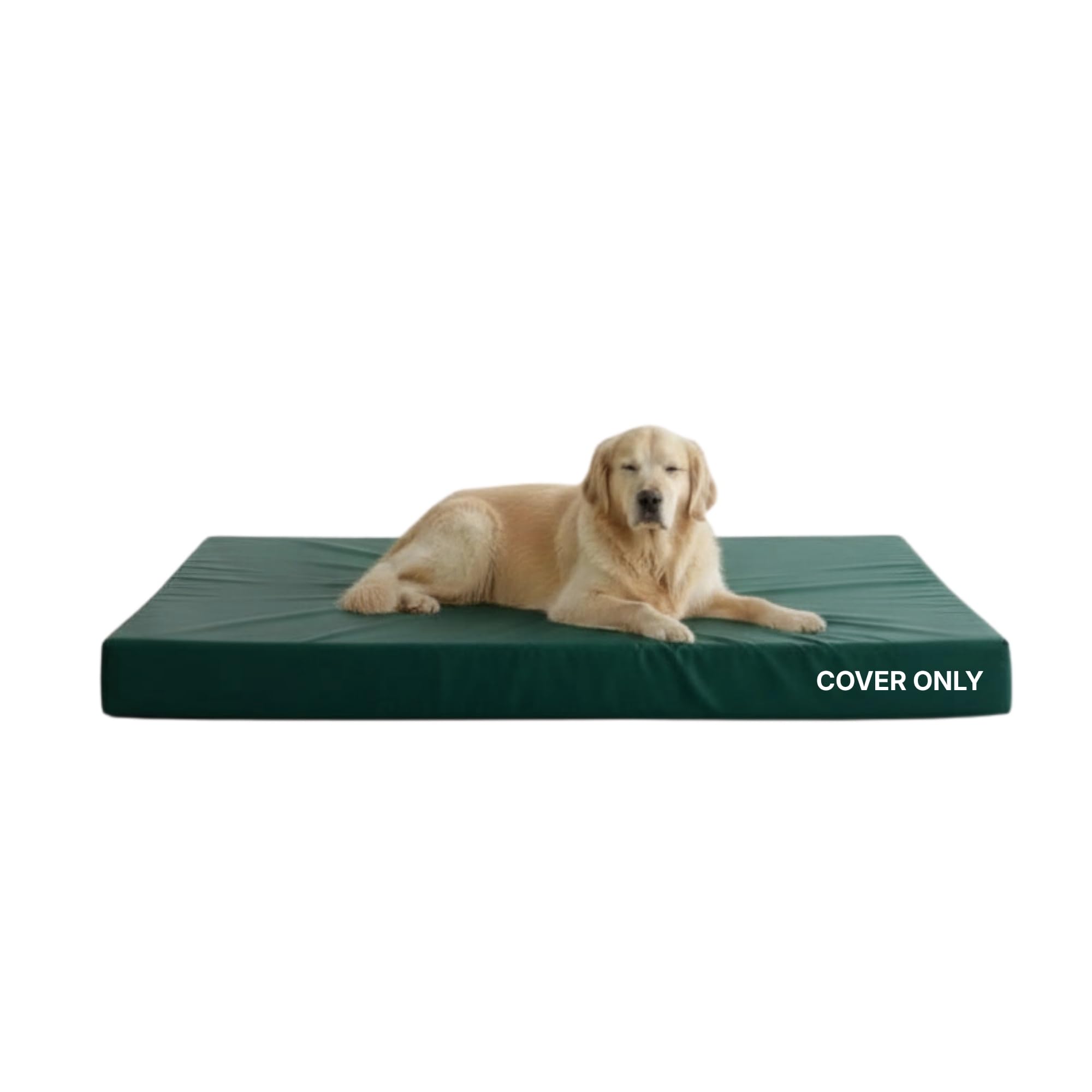 Kosiproducts Spare Replacement Dog Bed Cover, 190gsm Soft Polyester, Removable, Washable Cover [To Fit Dog Bed Size: 135cm x 83cm x 10cm, Green]