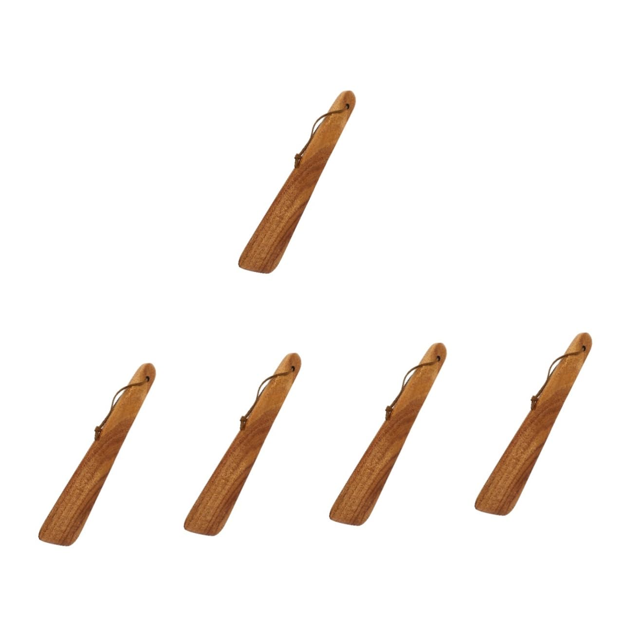 Spatule en bois petit retourneur de spatule Cabilock manche en bois vaisselle de cuisine brune