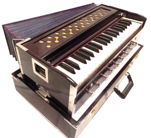 Musikalisches hölzernes Harmonium mit Koppler, tragbar, zusammenklappbar, 3,5 Oktave, 9 Stopper