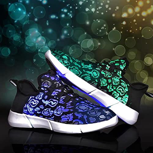 rosyclo Light Up Shoes Fiber Optic LED Luminous Trainers for Men Women USB Charging Breathable Flashing Trainers for Festivals Party Luminous Shoes3