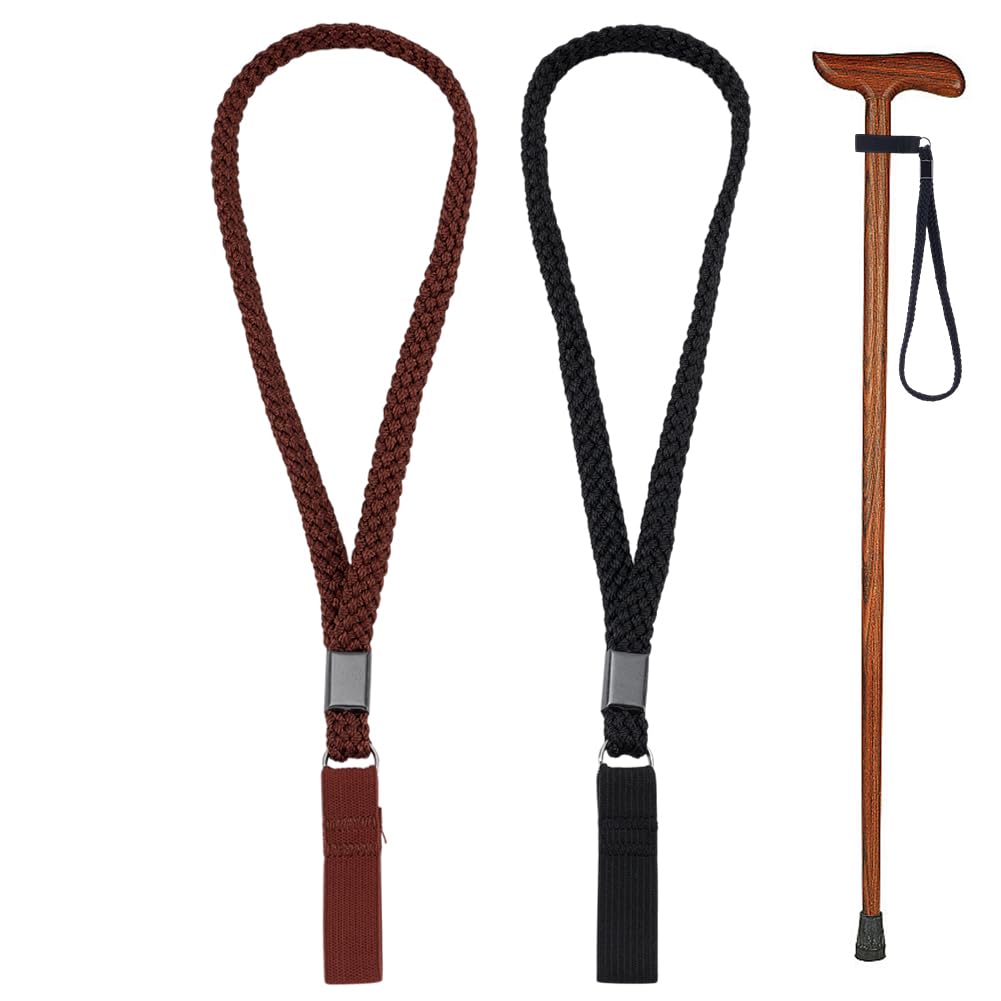 Dragonne de poignet en nylon extensible élastique pour canne de marche pour personnes âgées pour béquilles, randonnée, marche, rééducation