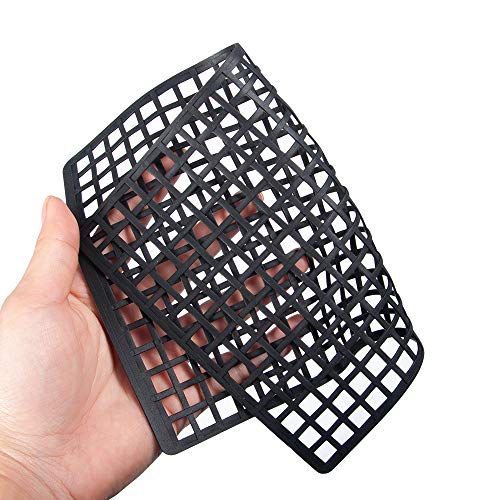 XUNJIAJIE 1 Stück RC Auto Gummi Fensternetz, Dachträger Netz für 1/10th,1/8th RC Crawler Car (Schwarz)