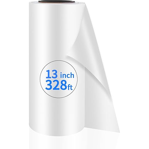 Dalkren DTF Transfer Film Roll 13'' x 328ft Double-Sided Matte Clear PET Heat Transfer Paper Direct to Film for Bulk Printing, Custom T-Shirts, Party Cups & Holiday DIY Gifts