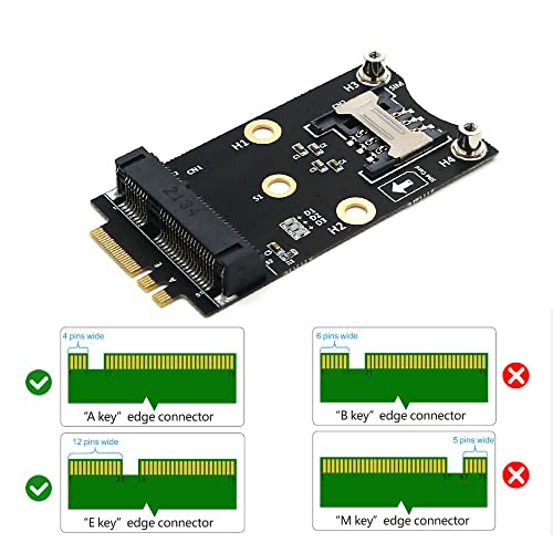 Mini Pci-E To M.2(Ngff) Key A/E Adapter With Sim Card Slot #TOP4