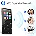 MP3 Player, 64GB MP3 Player with Bluetooth, Hi-Fi Lossless Sound Music Player with FM Radio, Voice Recorder, Pedometer, Expandable up to 128GB TF Card, with Armband and Earphone, Black