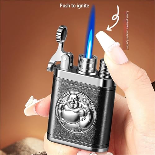 Encendedor de butano resistente al viento con regulador de llama 3