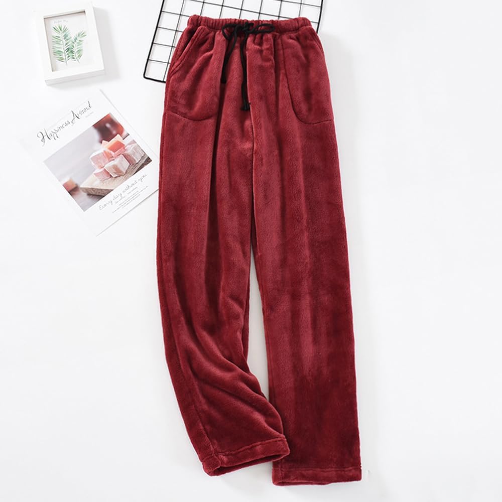 AUPancc Flannel Pajama Pants for Women - Fleece With Pockets and Drawstring, Cute Fuzzy for Winter - Image 2