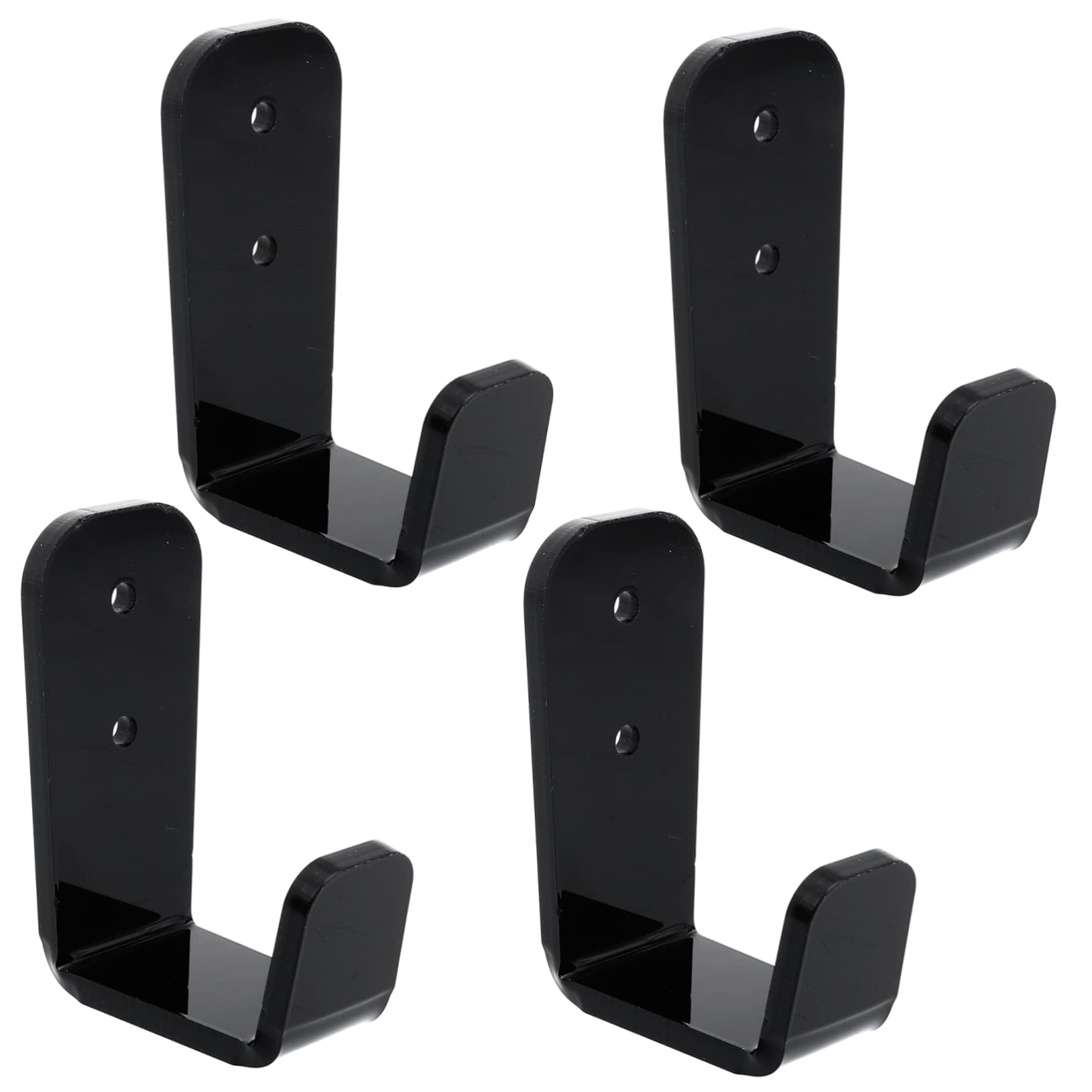 Hemoton 2Sets Wall Mount Ski Poles Hockey Stick Hanging Racks Multi Purpose Trekking Poles Shelf Durable Storage for Fishing Rods Golf Clubs Coats Keys