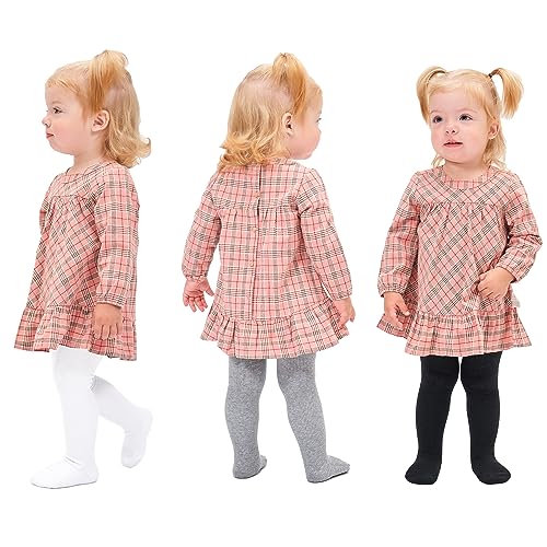 Image of Stelle Toddler Girls Tights Baby Cable Knit Stockings Thick Cotton Legging