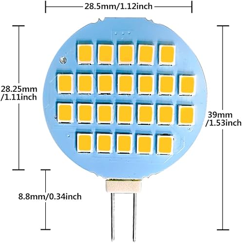 Vista 28 de G4 24-2835 SMD LED Bombilla Lámpara Super Brillante Blanco Frío Rv Cámper Gabinete Cámper Luz CA/DC12v-24v Paquete de 6