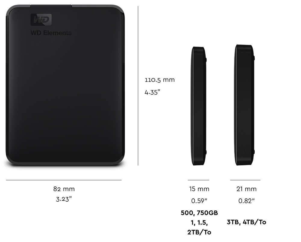 WD 1TB Elements Portable Externe Festplatte – Kompakter Speicher Für Unterwegs