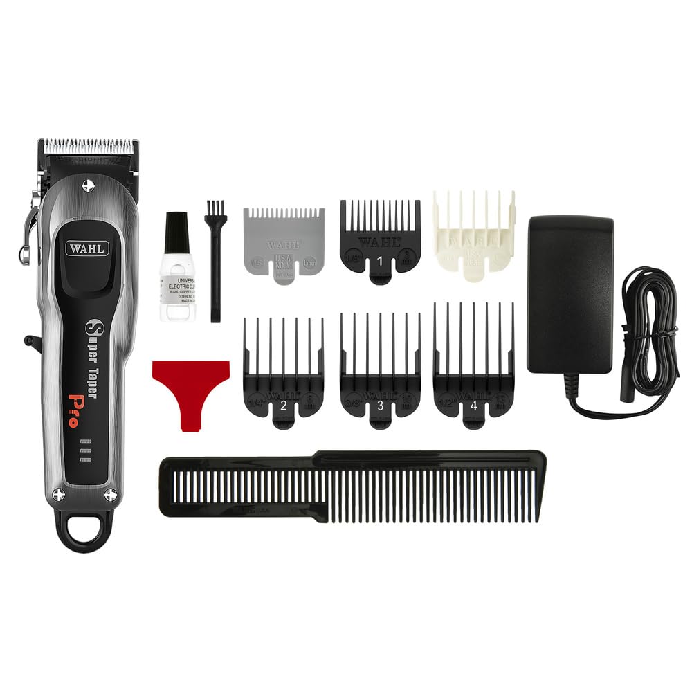 WAHL Super Taper Pro Professional Lithium-Ion Cord/Cordless Clipper, BLDC Powerful 5800 RPM Motor, 2x Motor Life & Quiter Operation,Taper Blades, Smart LED Indicator, 4 Hours Runtime, 2 Years Warranty