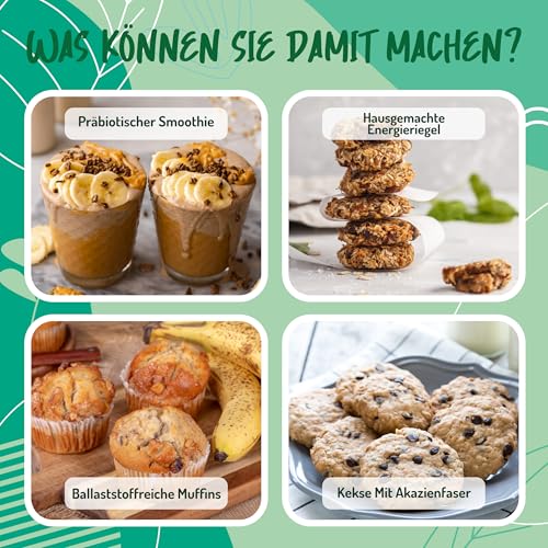 CiboCrudo Akazienfaser Pulver Bio - 500g. Akazienfasern oder Akaziengummi Arabicum Pulver mit Hohem Ballaststoffgehalt (85%) und ohne Zucker. Vegane Ballaststoffe, hervorragend für ketogene Diäten.