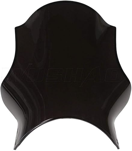 Miniatura 4 de Motorcycle Windshield Motorcycle Windshield Windscreen Round Lights Street Bike Glass As Compatible with Kawasaki Suzuki Smoke Iridium (Color  Clear