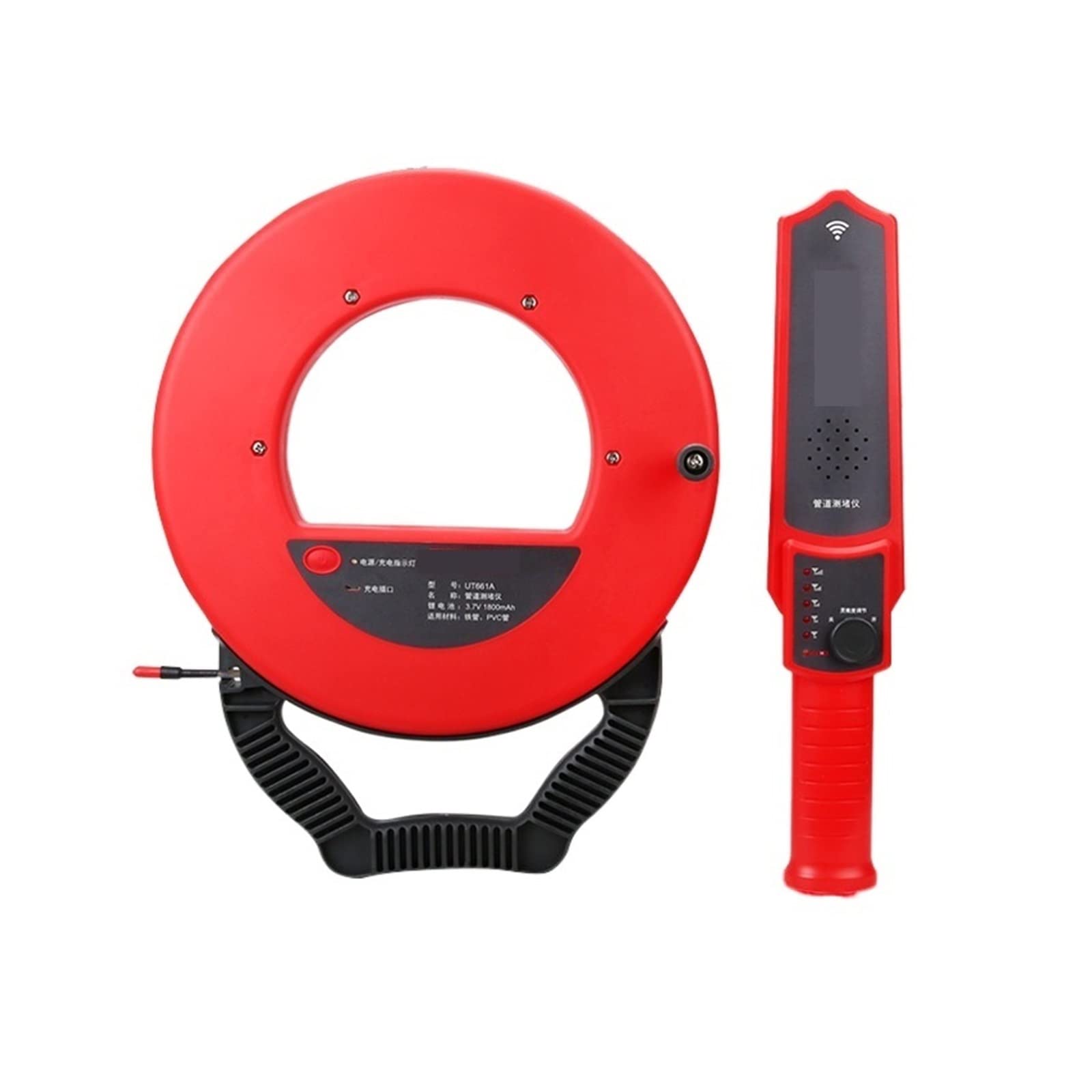 Lpuhhda 661B Ut661a Ut Wall Pvc Iron Pipe Blockage Detector Diagnostic-Tool Scanner Pipeline Blocking Clogging Plumbers Instrument(661B)