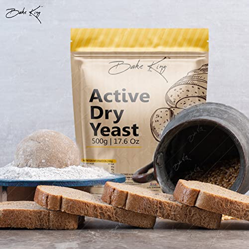 Image of BAKE KING Baker's Instant Yeast 500grm | Active Dry Yeast Powder for Baking Bread, Cake, Pizza and Cake
