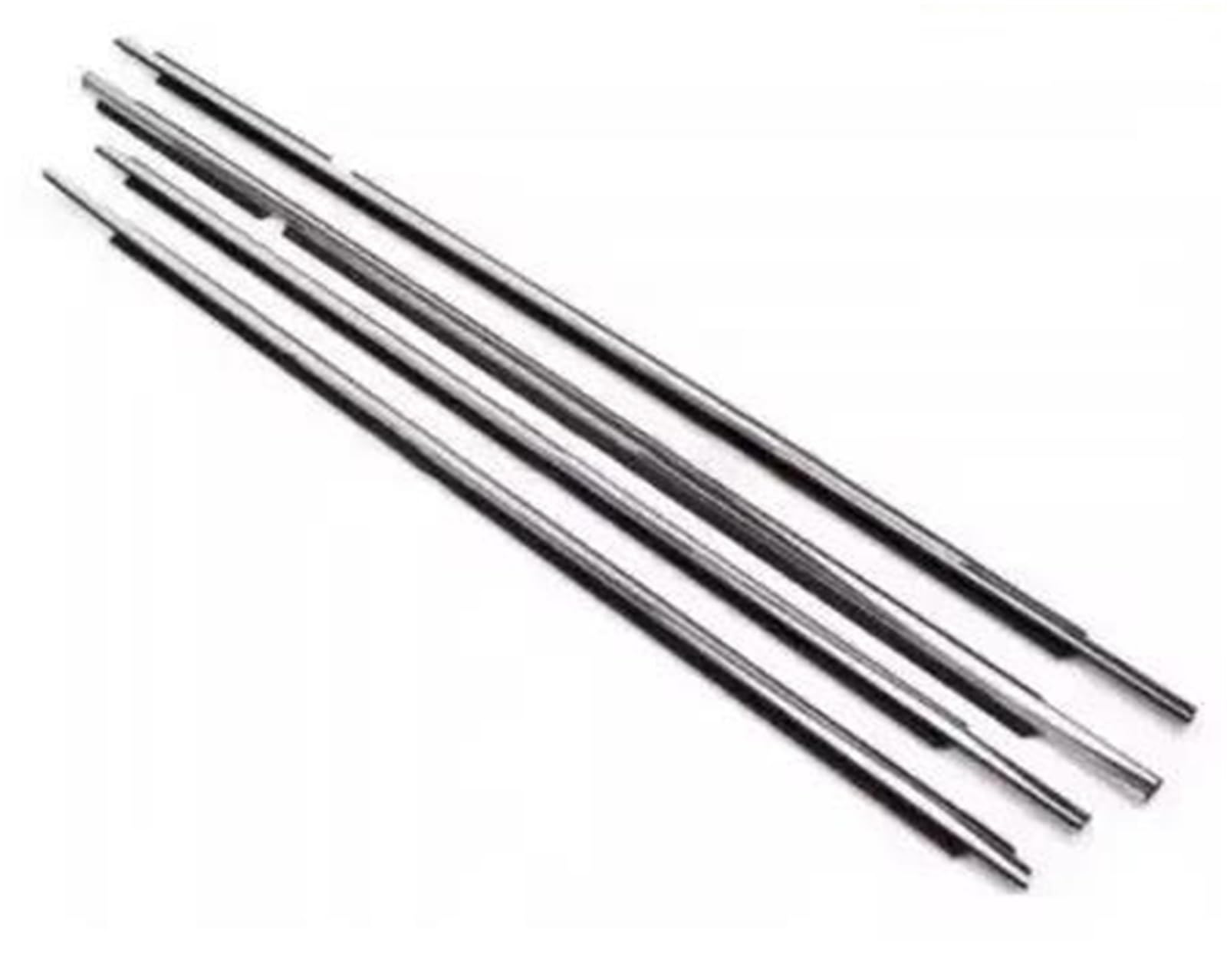 Noheeu Chrome For Civic 1991-1995 Eg9 Glass Window 72950-Sr4-003 4 Pieces 5 Door Outside Black Or Moulding Weatherstrip(Chrome)