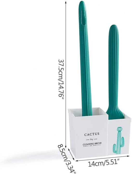 Blасk Frіdау - 80% оƒƒ Cactus Toilet Brush Set with Holder，2 Set Multi-functinal Durable Toilet Cleaning Brush , Self-Adhesive Wall Mounted Bathroom Clean Tools Set , Easy to Use - Green